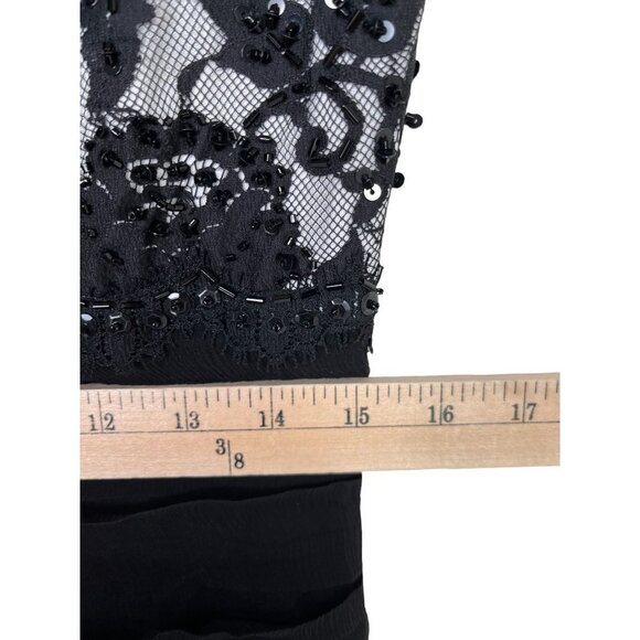 Tadashi Collection 100% SILK contrast blk Sheath dress sz 12‎ - Picture 5 of 12